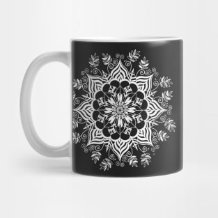 Floral Mandala - Black & White Mug